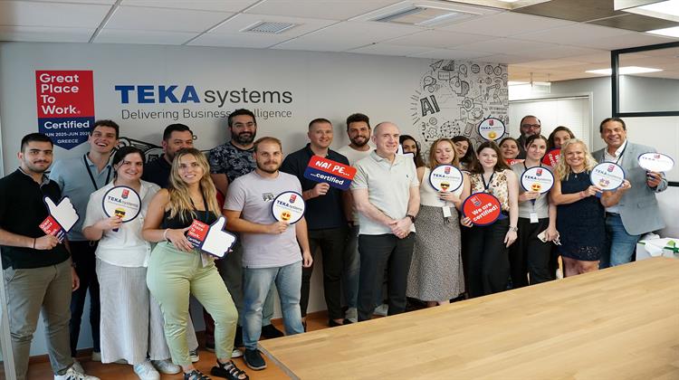 Η TEKA Systems Διακρίνεται ως Best Workplaces in Professional Services & Consulting Hellas 2026